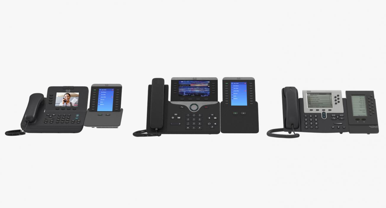 3D Cisco IP Phones Collection 6 model