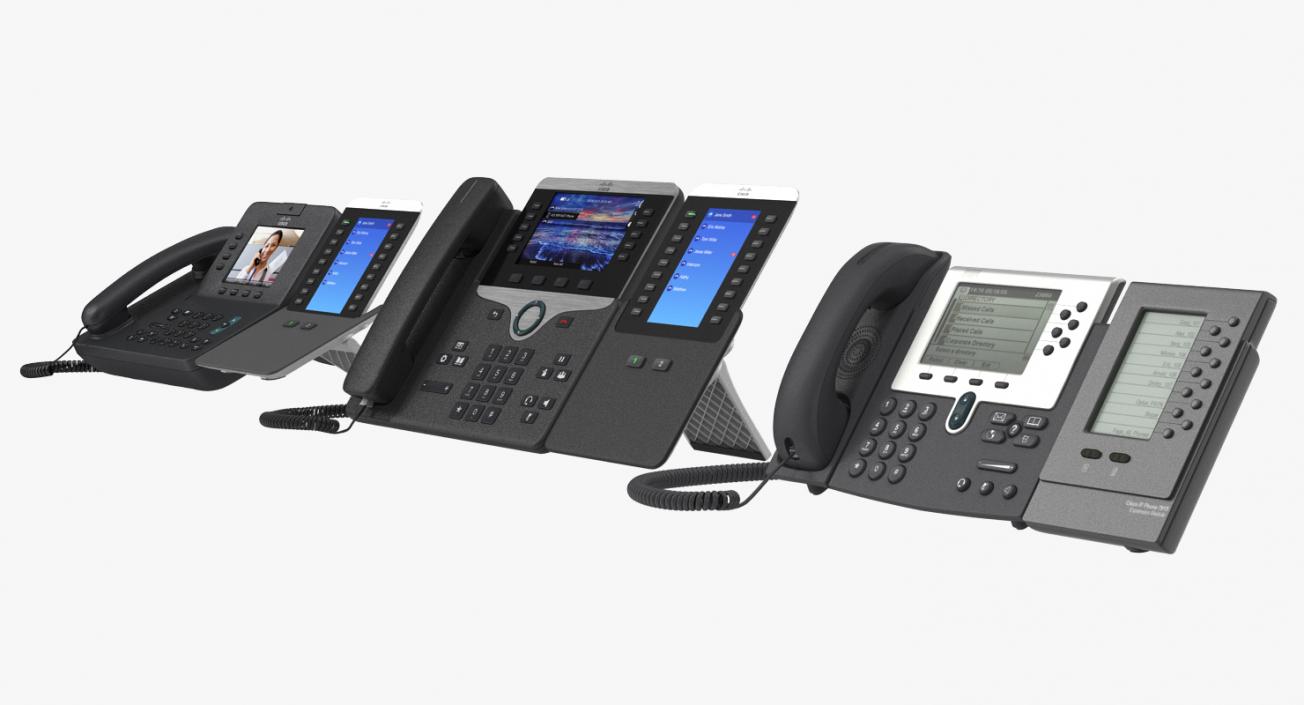 3D Cisco IP Phones Collection 6 model