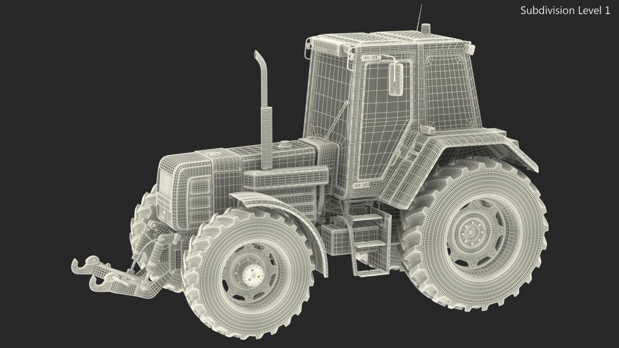 Wheel Tractor Dirty 3D model