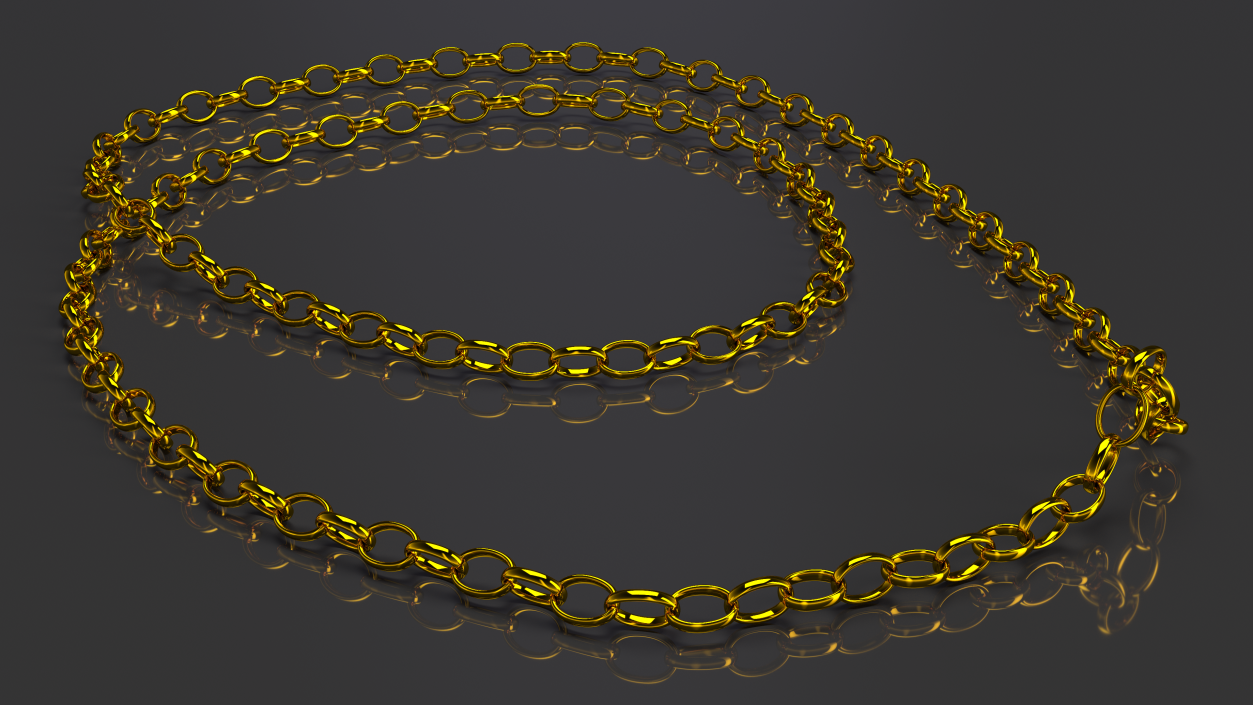 3D model Golden Jewelry Chain