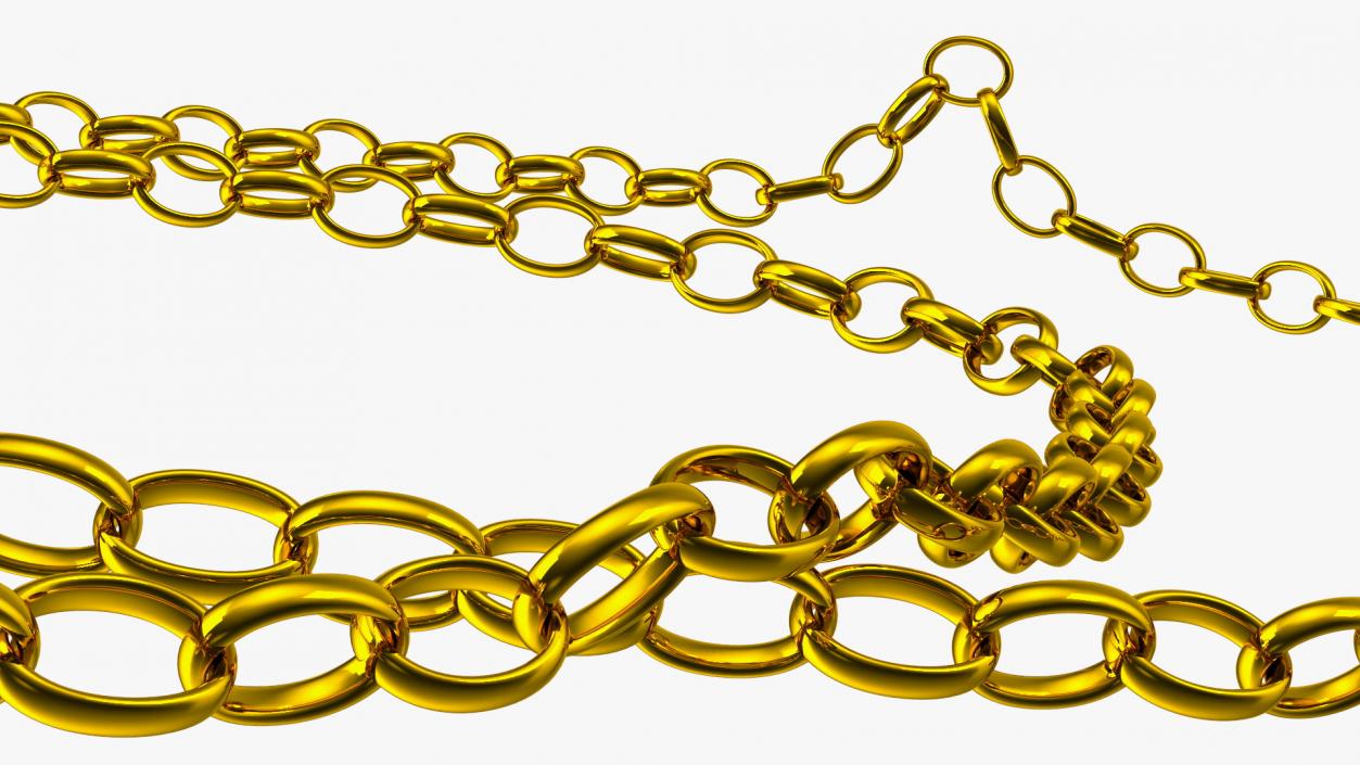 3D model Golden Jewelry Chain