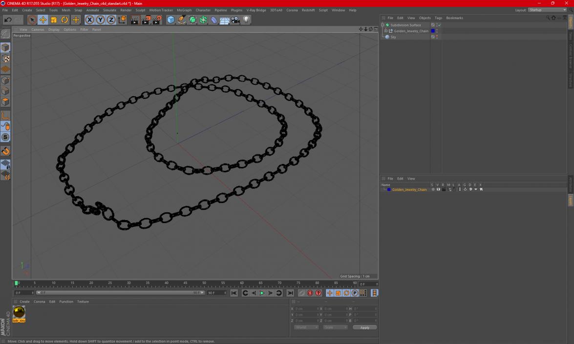 3D model Golden Jewelry Chain