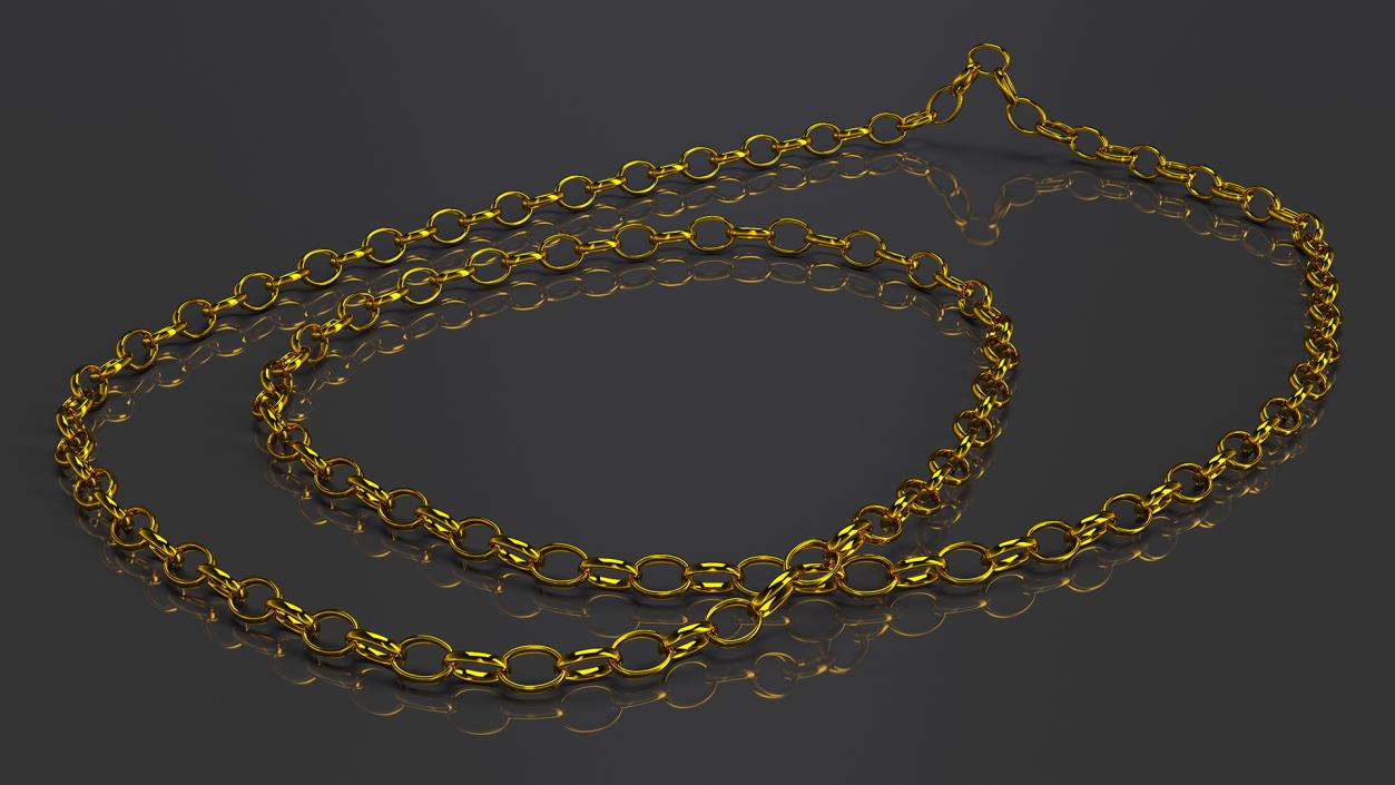 3D model Golden Jewelry Chain