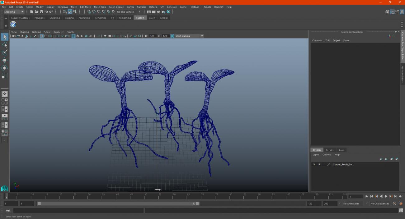 3D Sprout Roots Set