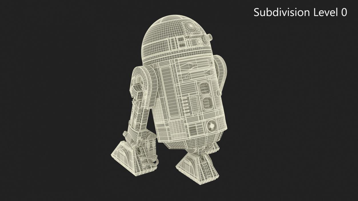 3D Robot Character R2-D2 Rigged model