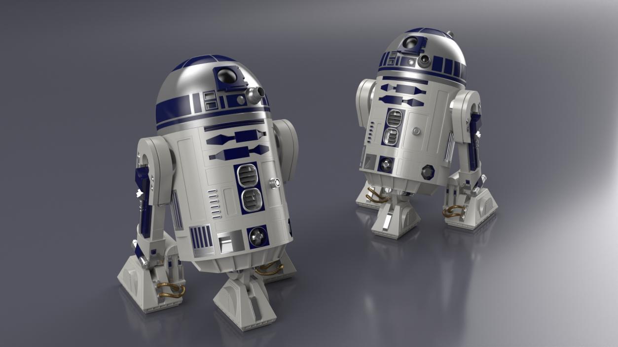 3D Robot Character R2-D2 Rigged model