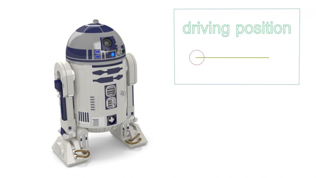 3D Robot Character R2-D2 Rigged model