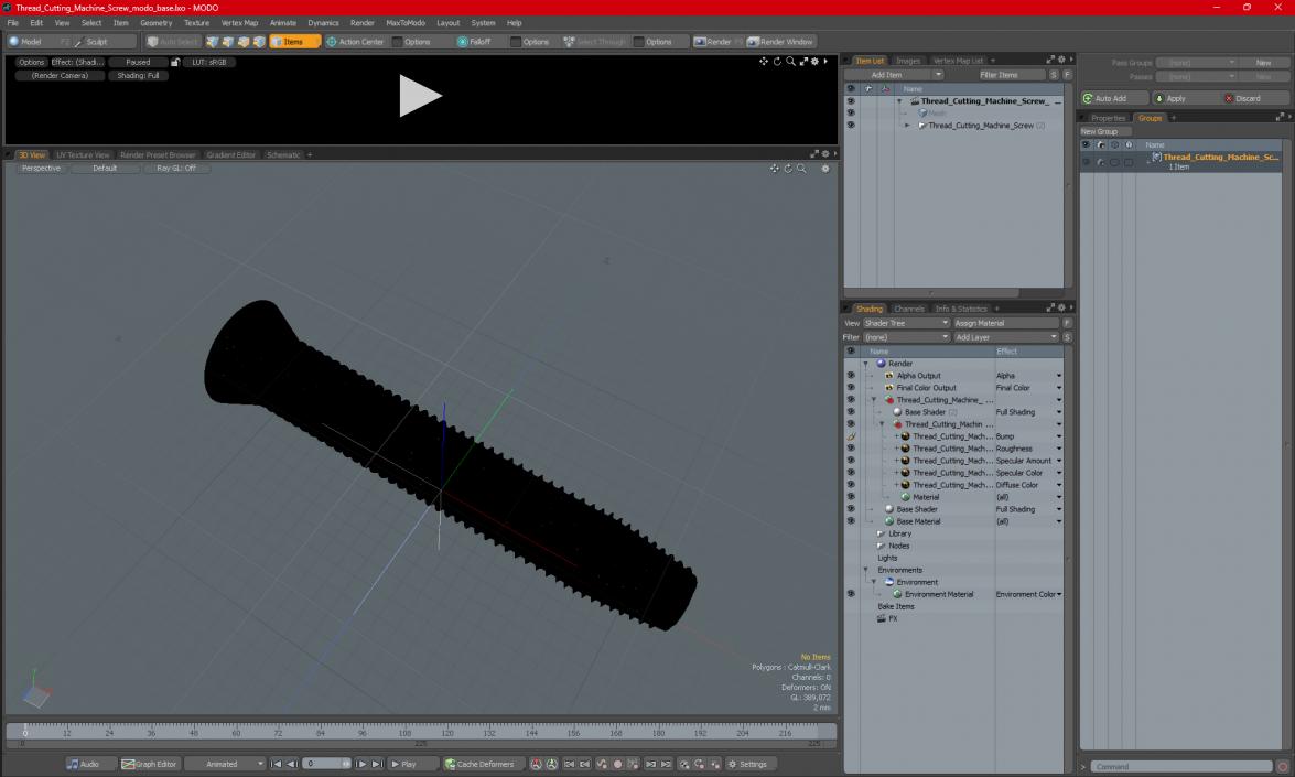 3D Thread Cutting Machine Screw model