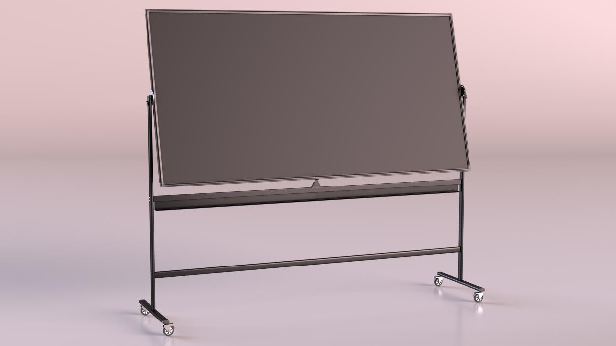 3D Mobile Dry Erase Board Black model