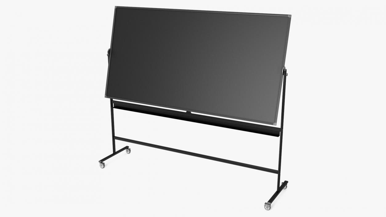 3D Mobile Dry Erase Board Black model