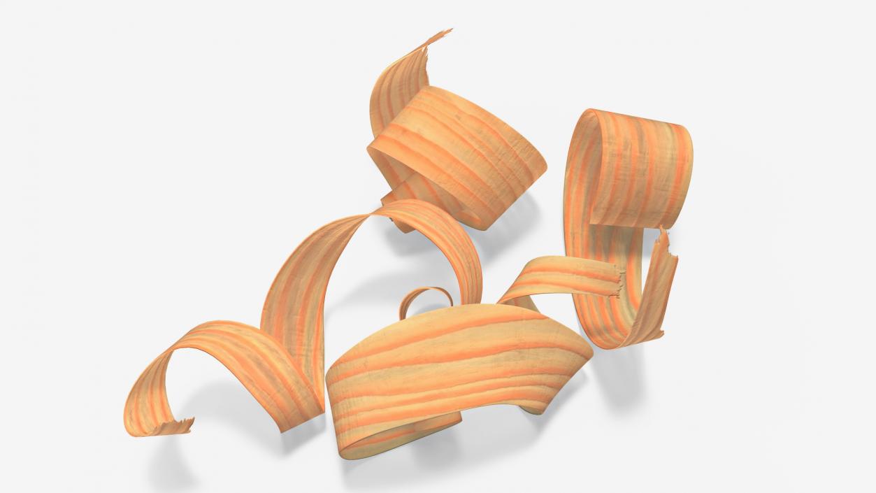 3D Wood Shavings model