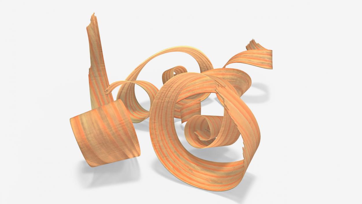 3D Wood Shavings model