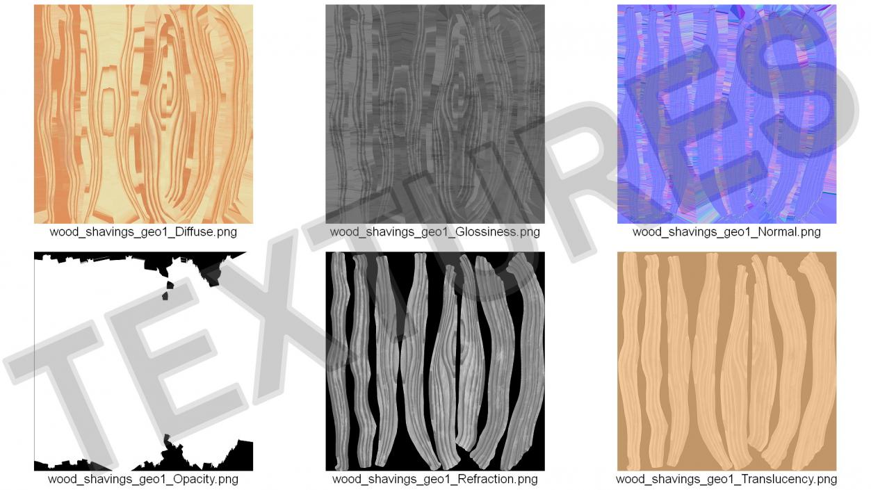 3D Wood Shavings model