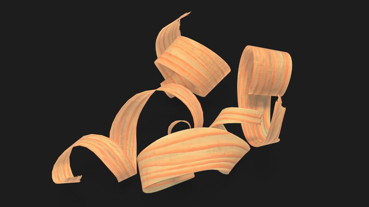 3D Wood Shavings model