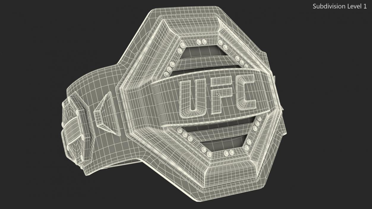 3D UFC Legacy Championship Belt model