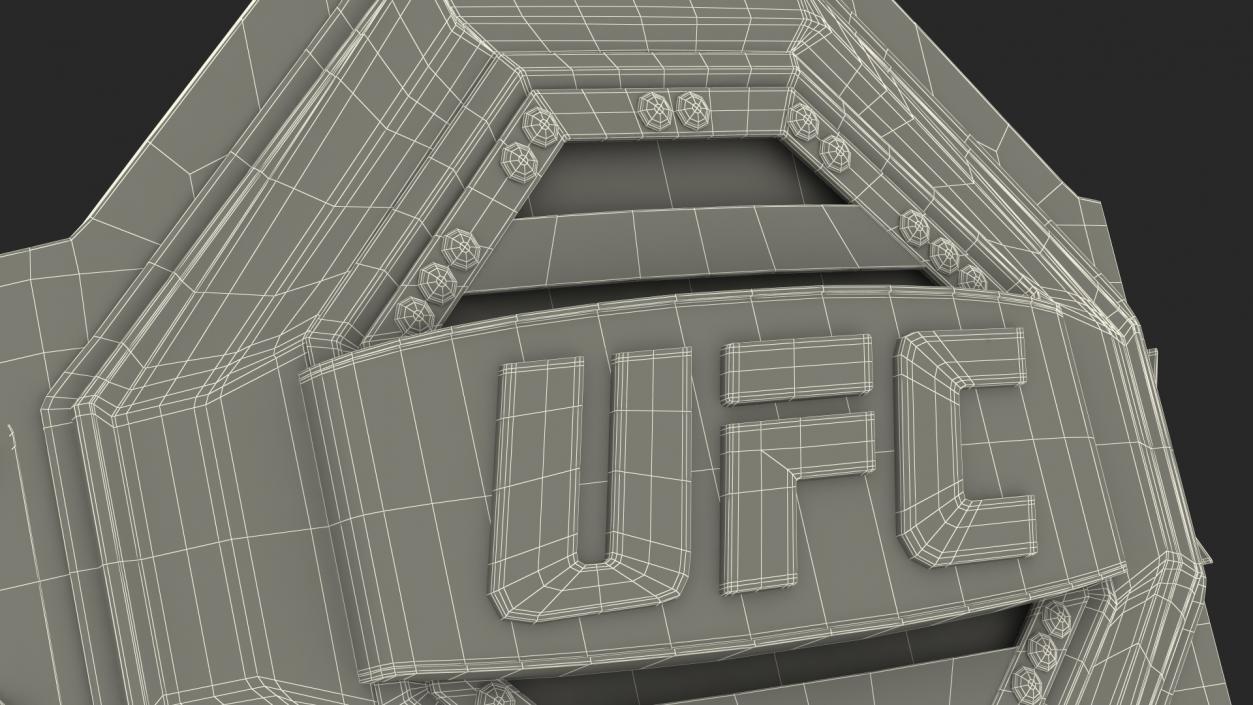 3D UFC Legacy Championship Belt model