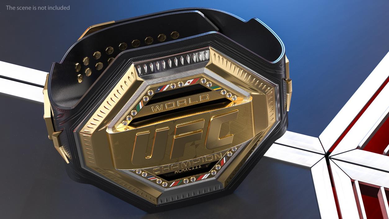 3D UFC Legacy Championship Belt model