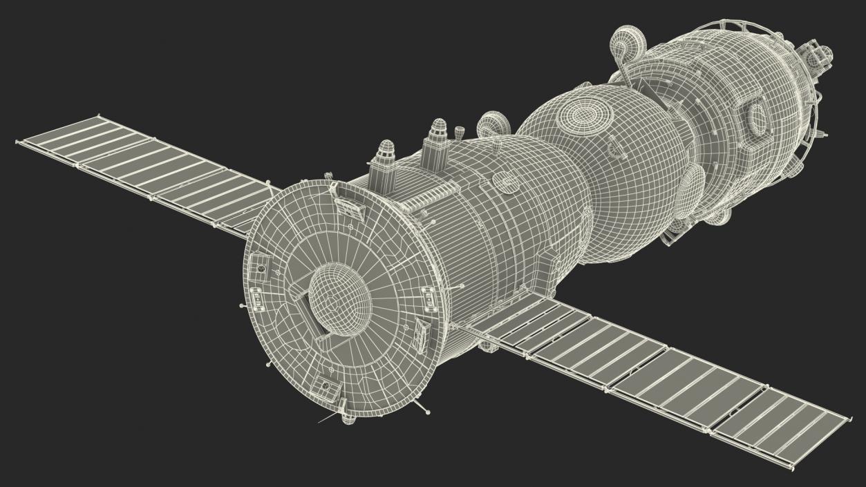 3D Soyuz with Poisk Module model