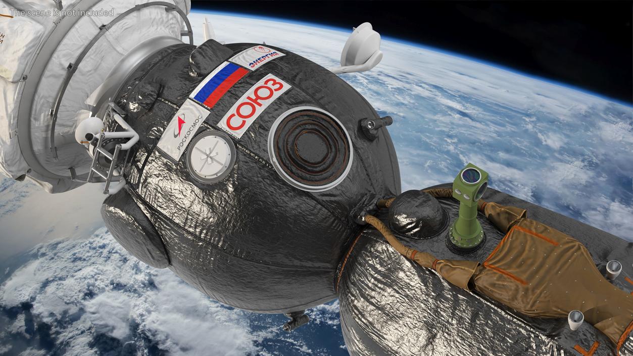 3D Soyuz with Poisk Module model