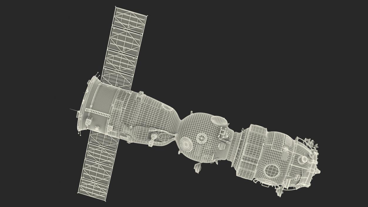 3D Soyuz with Poisk Module model