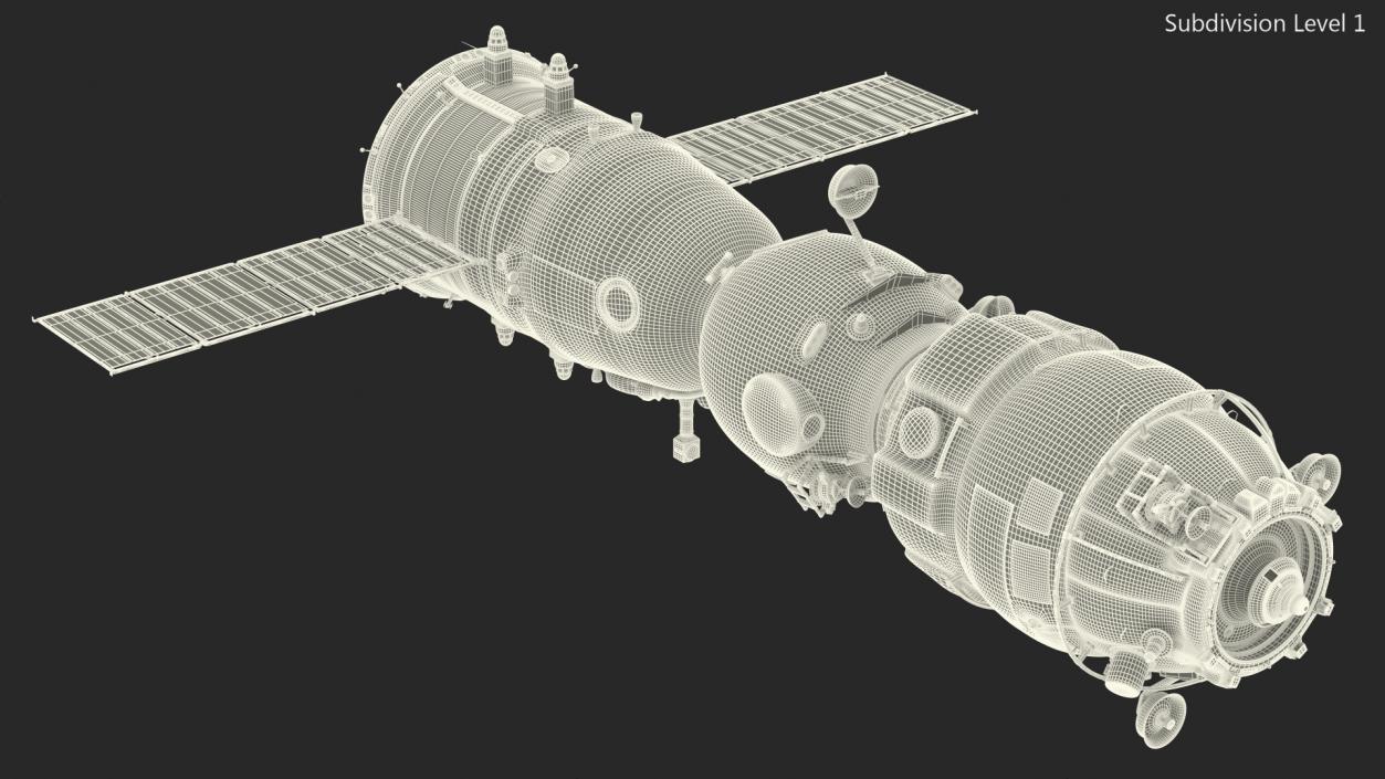 3D Soyuz with Poisk Module model