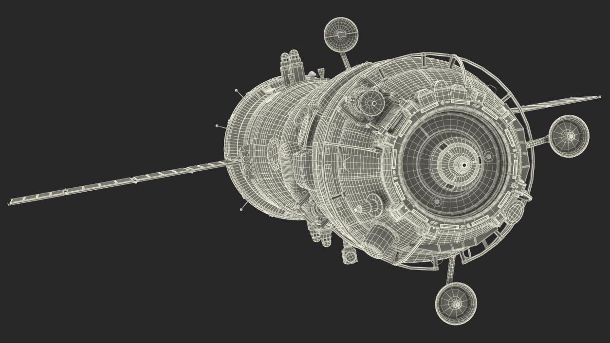 3D Soyuz with Poisk Module model