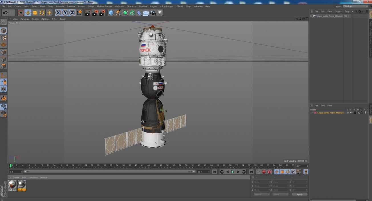 3D Soyuz with Poisk Module model