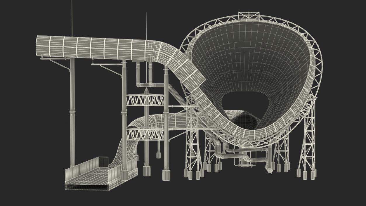 3D Giant Funnel Waterslide model