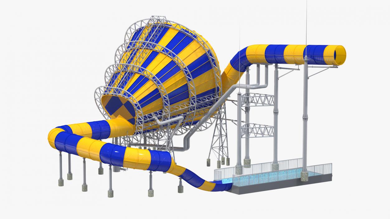 3D Giant Funnel Waterslide model