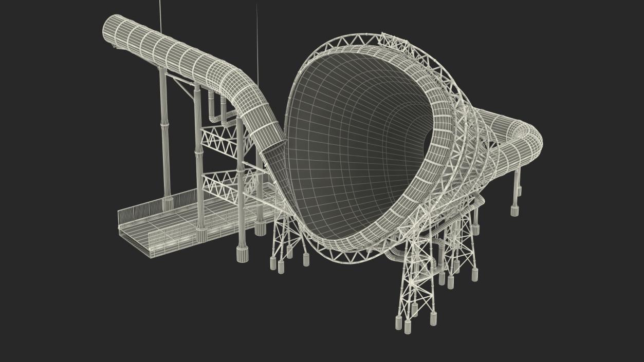 3D Giant Funnel Waterslide model