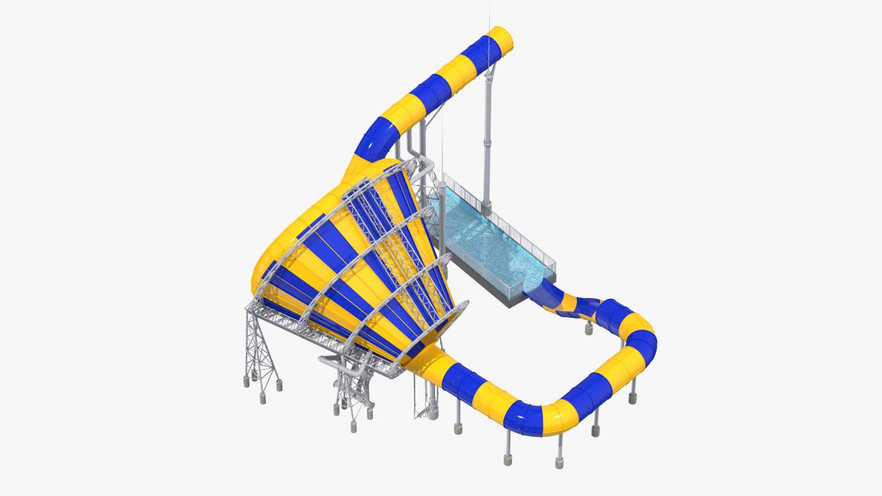 3D Giant Funnel Waterslide model