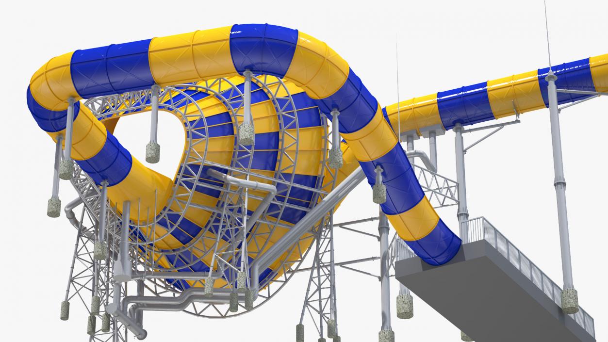 3D Giant Funnel Waterslide model