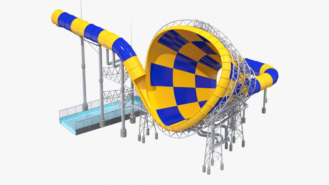 3D Giant Funnel Waterslide model