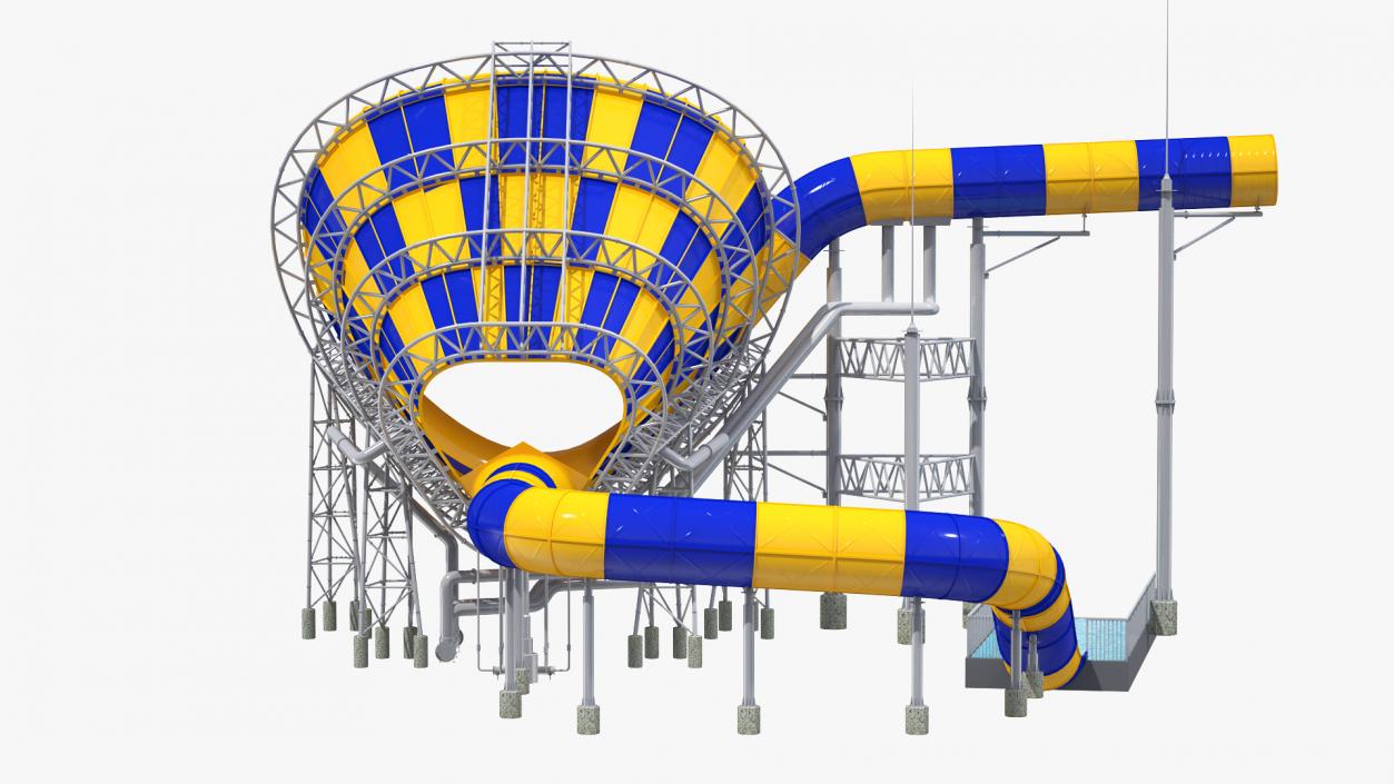 3D Giant Funnel Waterslide model