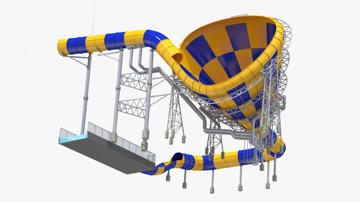 3D Giant Funnel Waterslide model