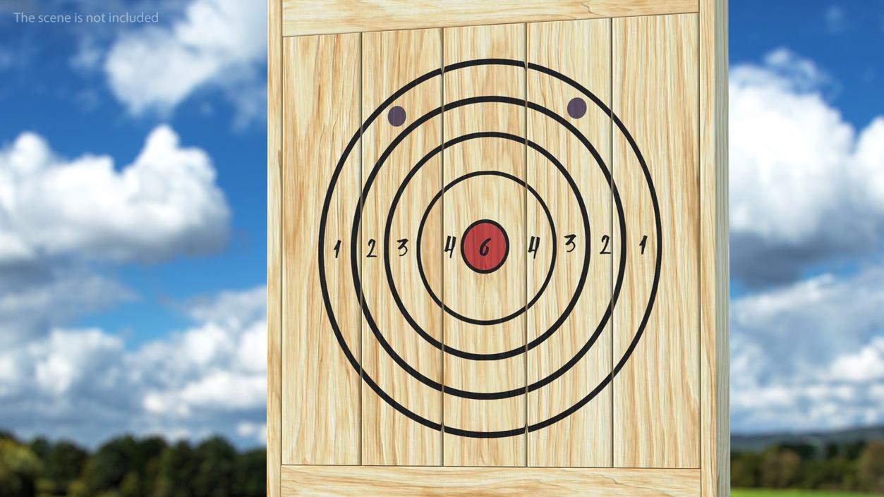 3D Wooden Axe Throwing Target