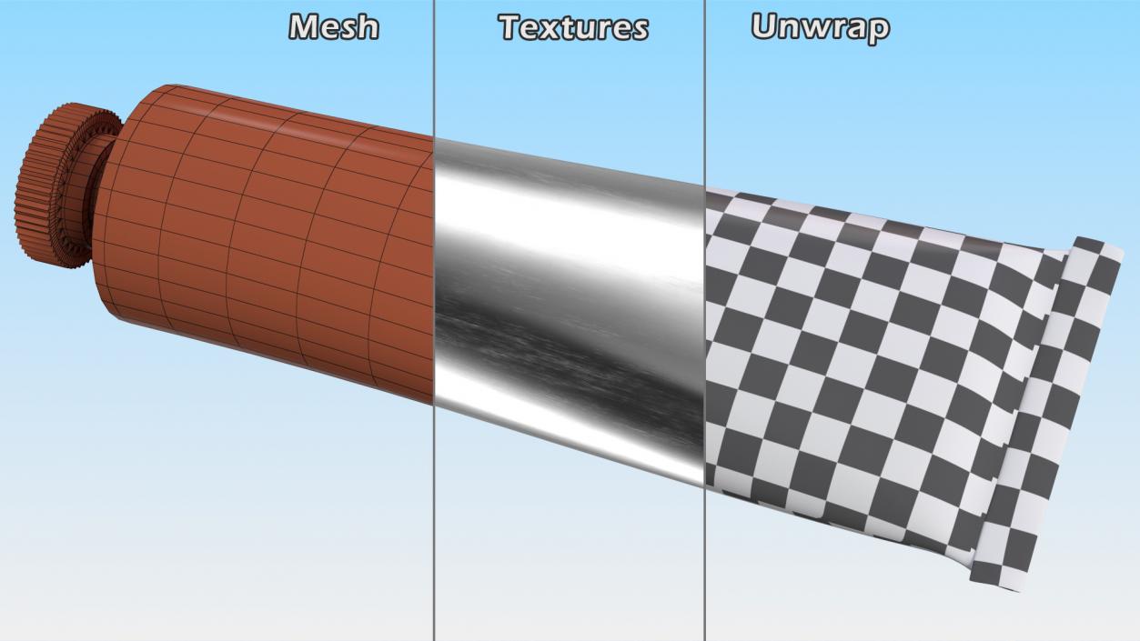 Collapsible Metal Tube 3D