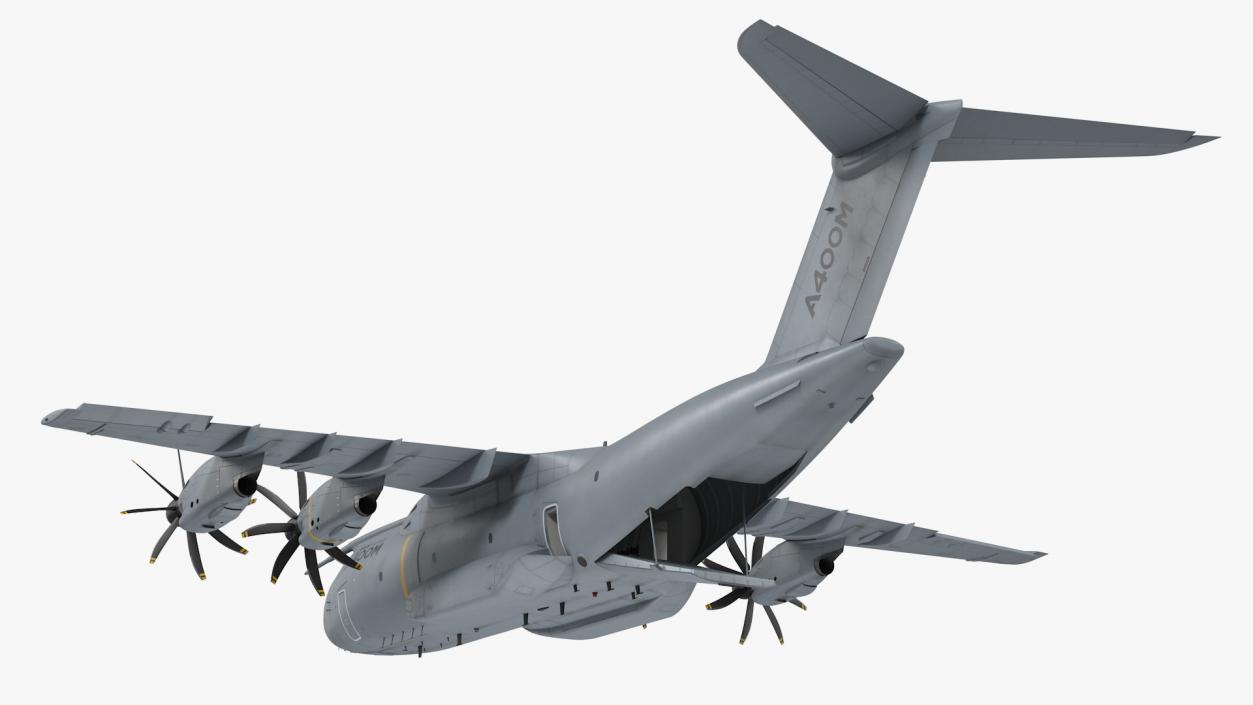 3D Airbus A400M Atlas Military Transport Aircraft Rigged model