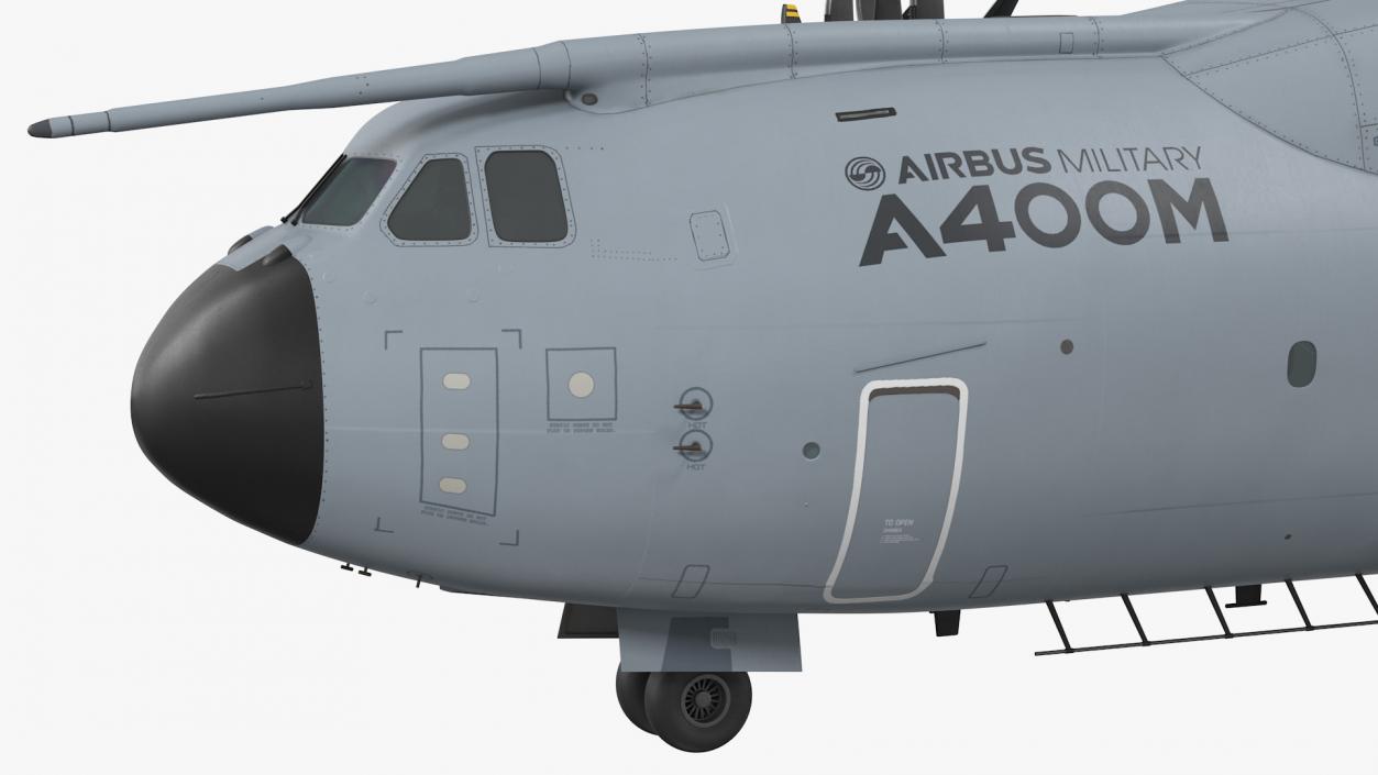 3D Airbus A400M Atlas Military Transport Aircraft Rigged model