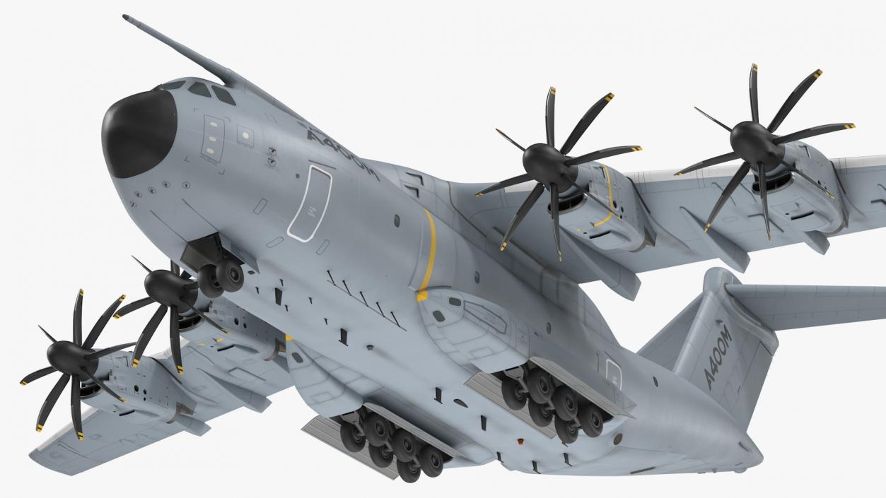 3D Airbus A400M Atlas Military Transport Aircraft Rigged model