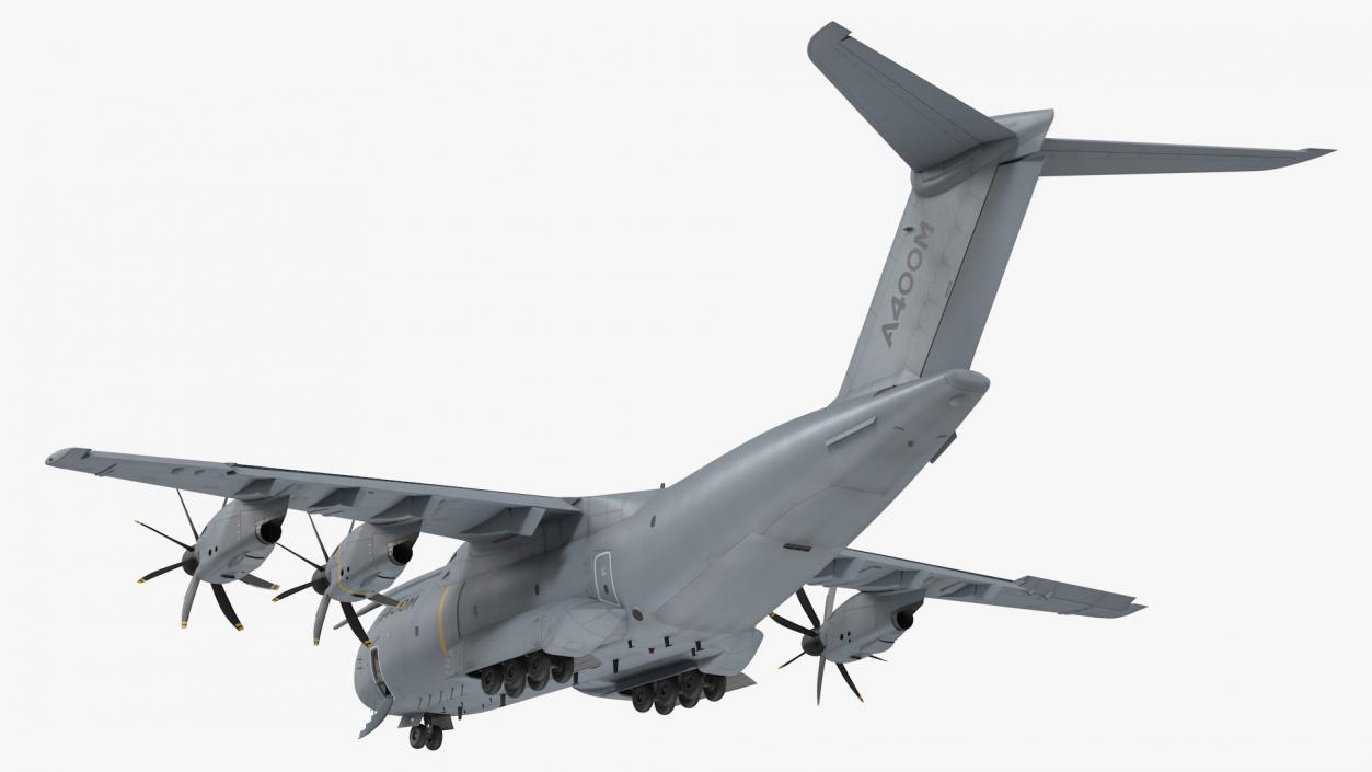 3D Airbus A400M Atlas Military Transport Aircraft Rigged model