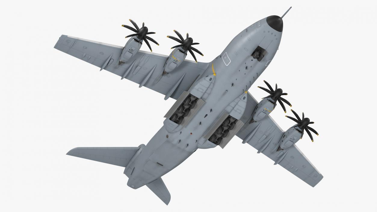 3D Airbus A400M Atlas Military Transport Aircraft Rigged model