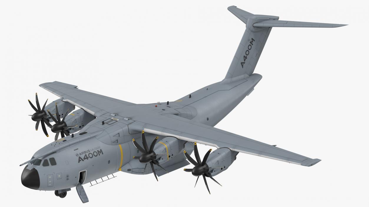 3D Airbus A400M Atlas Military Transport Aircraft Rigged model