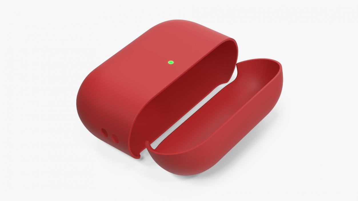 3D Wireless Headphones USB-C with Silicone Case Red model