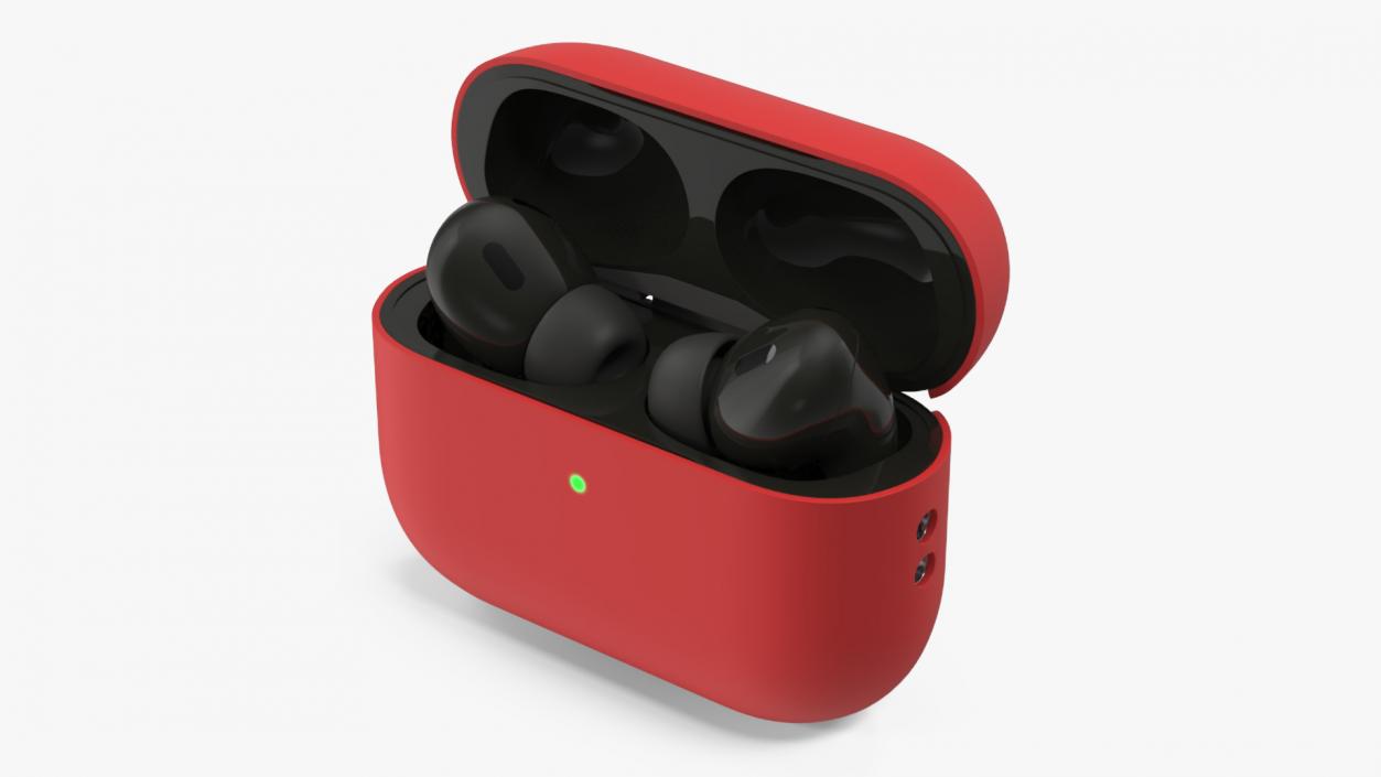 3D Wireless Headphones USB-C with Silicone Case Red model