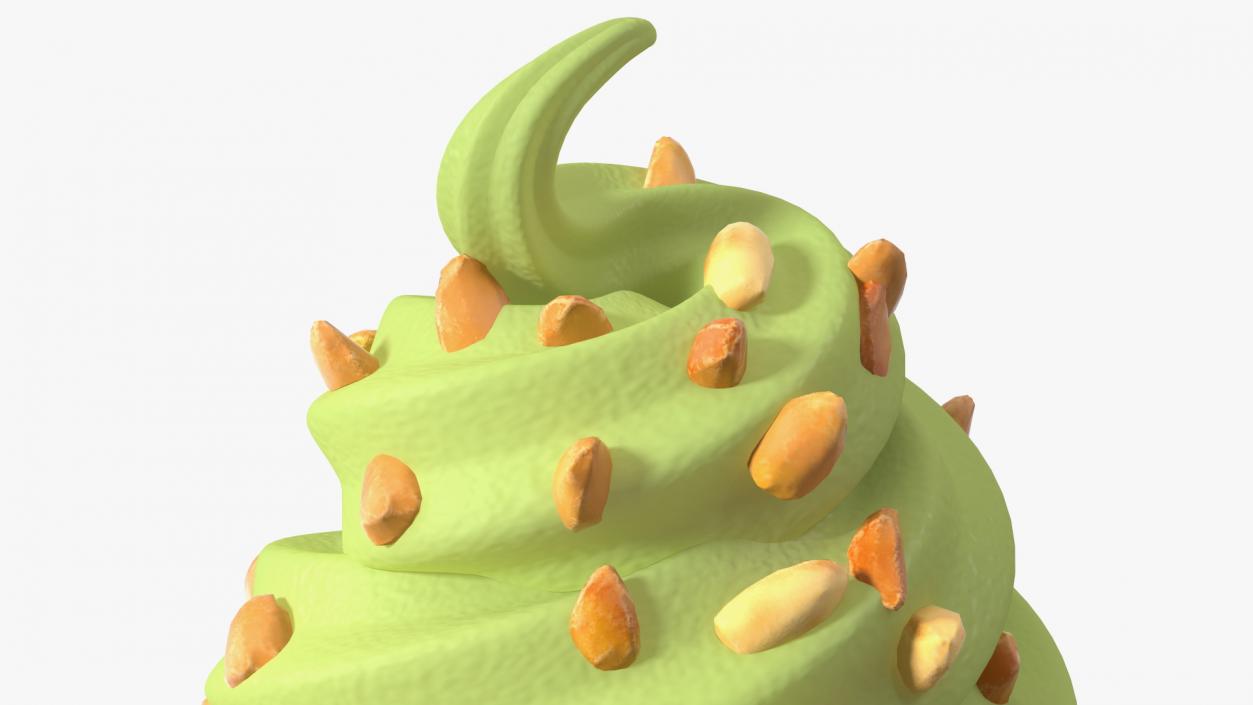 Pistachio Chocolate Ice Cream With Nuts 3D model