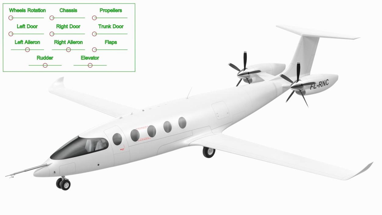 Electric Aircraft Rigged(1) 3D