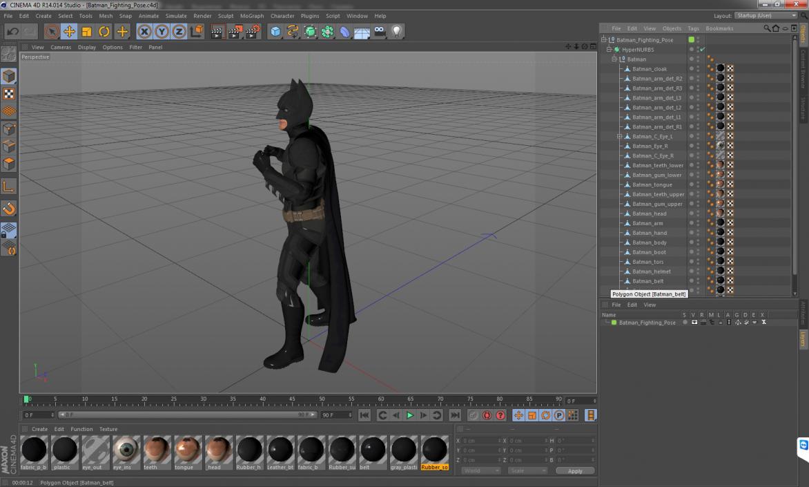 3D model Batman Fighting Pose