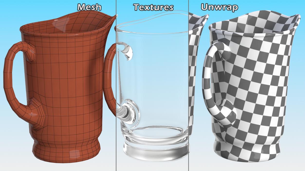 Glass Pouring Jug 3D