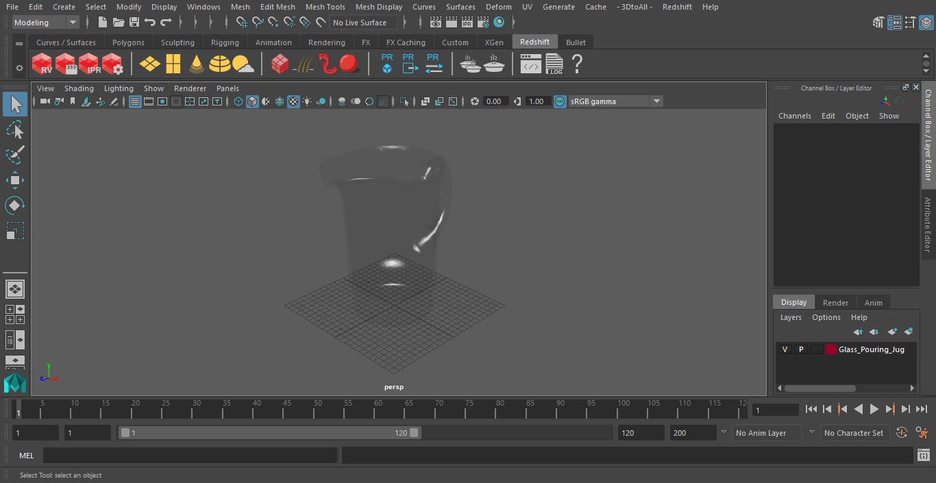 Glass Pouring Jug 3D